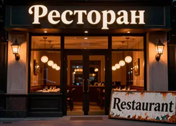 Вывески на русском языке